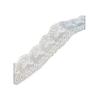 Off-White Lace Trim Embroidery Cloth for Skirt Hem Decoration - Pure Cotton, Double-Locked Edge