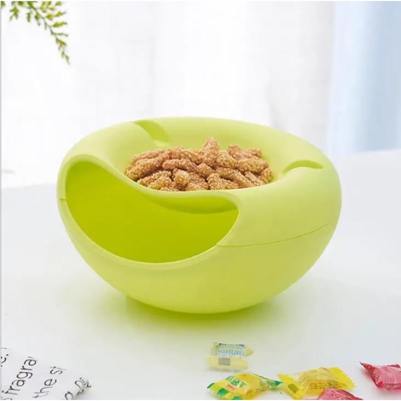

Современная гостиная креативная форма ленивая миска для закусок пластиковая двухслойная коробка для хранения закусок миска ленивая фруктовая тарелка для семян дыни миска