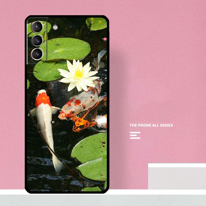 Chinese Koi Fishes Phone Case For Samsung Galaxy S25 S26 Ultra S20 S21 S22 S23 S24 S10 Plus S25 FE Cover Coque