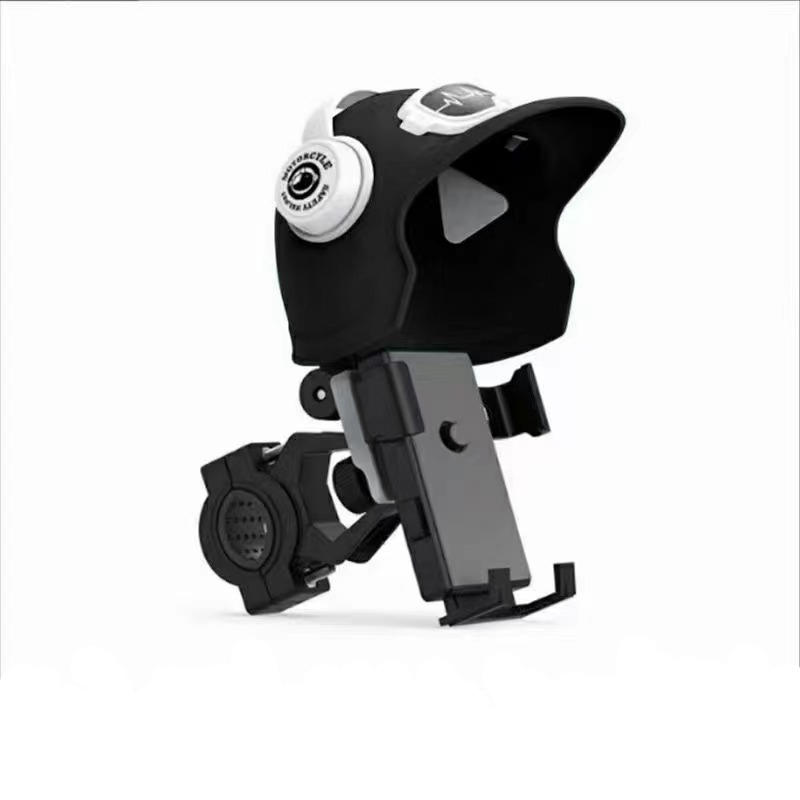 Handlebar Helmet Cell Phone Holder Self-driving Sun Resistant Phone Navigation Mount Bracket for Motorcycle Electric Vehicles Bicycle