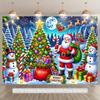 2D Flat Surface, 1 Piece Self-adhesive Christmas Party Backdrop Tapestry, Suitable for Photo Booths, Holiday Decorations