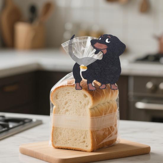 3Pcs Dachshund Bread Clips Set Funny Butt Bag Clips Reusable Plastic Sealing Clips for Food Bags Novelty Kitchen Gadgets