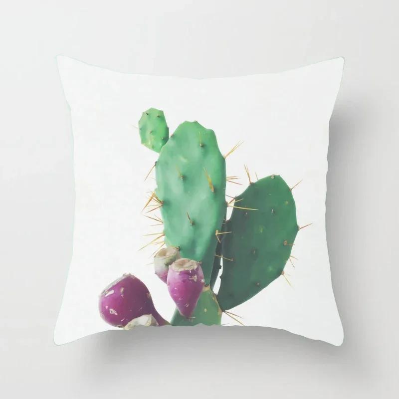 The Square Cushion Of The Cactus Pattern Is Used For Office Chairs For Home Decoration Simple Pillow Case Pillows Decor Home
