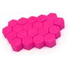 20 Pcs 19mm Pink Silicone Luminous Car Wheel Tyre Hub Screw Bolt Nut Cap Covers Replace Parts