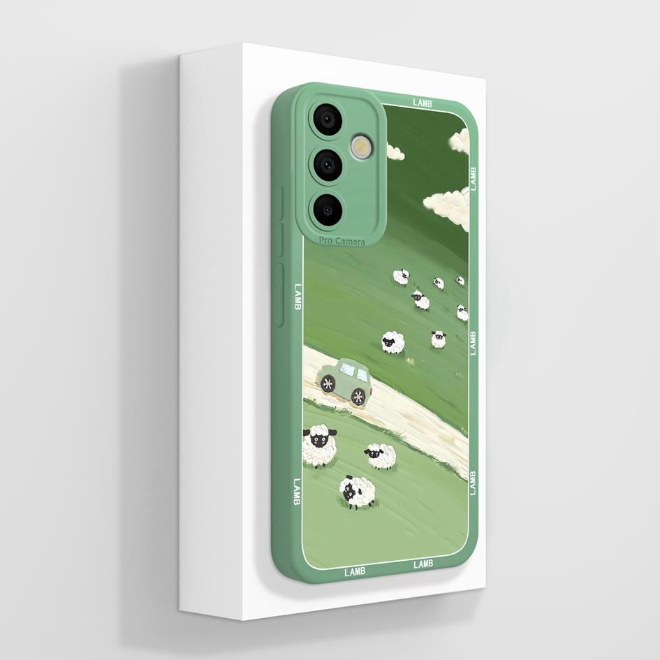 Phone Case For Samsung A15 A16 A26 A36 A56 M15 Fashion Aesthetic Butterfly Lightweight Soft Screen Protector Liquid Silicone Couples Cover For Samsung