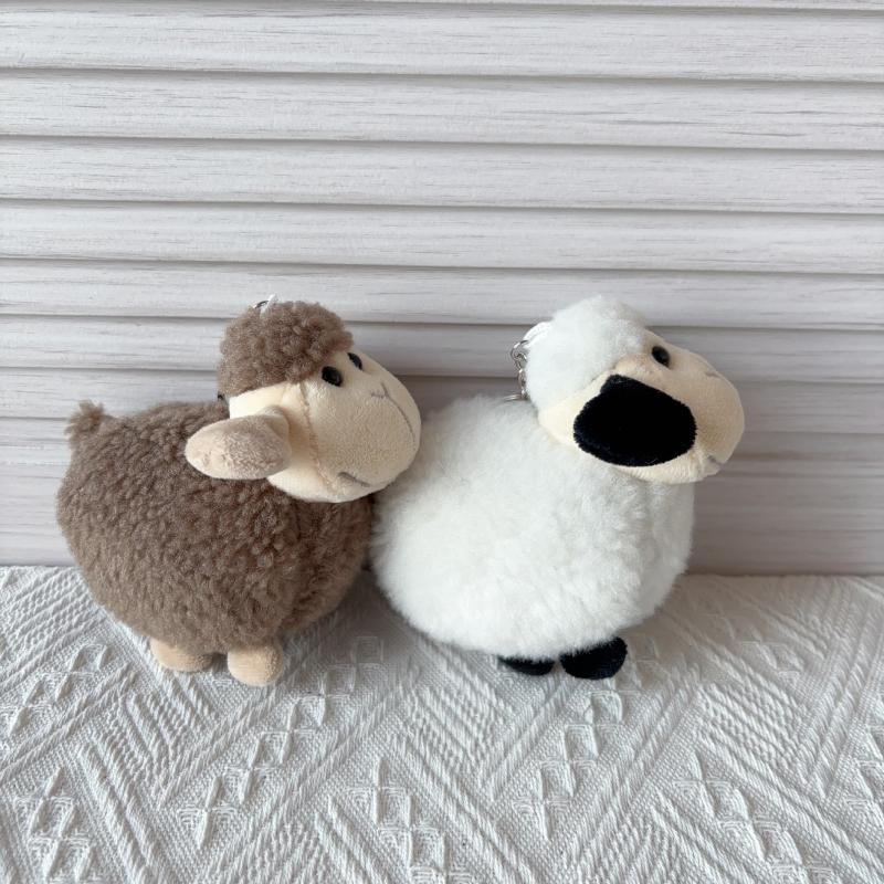 Soft Cute Sheep Plush Toys Soft Stuffed Standing Sheep Doll Pendants Cute Delicate Keychian Pendants Bags Decor Kids Gift