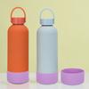 Flask Silicone Boot Rhombus Texture Water Bottle Bottom Sleeve Non-slip Anti-scratch Vacuum Cup Bottom Bumper Protective Cover Cup Accessories