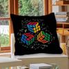 Car Living Room Sofa Cushion Cover Rubik'S Cube Cartoon Pattern Cushion Cover Luxury Home Decoration Pillow Cover