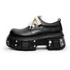 Fashion Cool Women's Sneakers Vintage Punk Style Platform Shoes for Girls Round Toe Height Increasing Ankle Boots Spring Autumn Lace Up