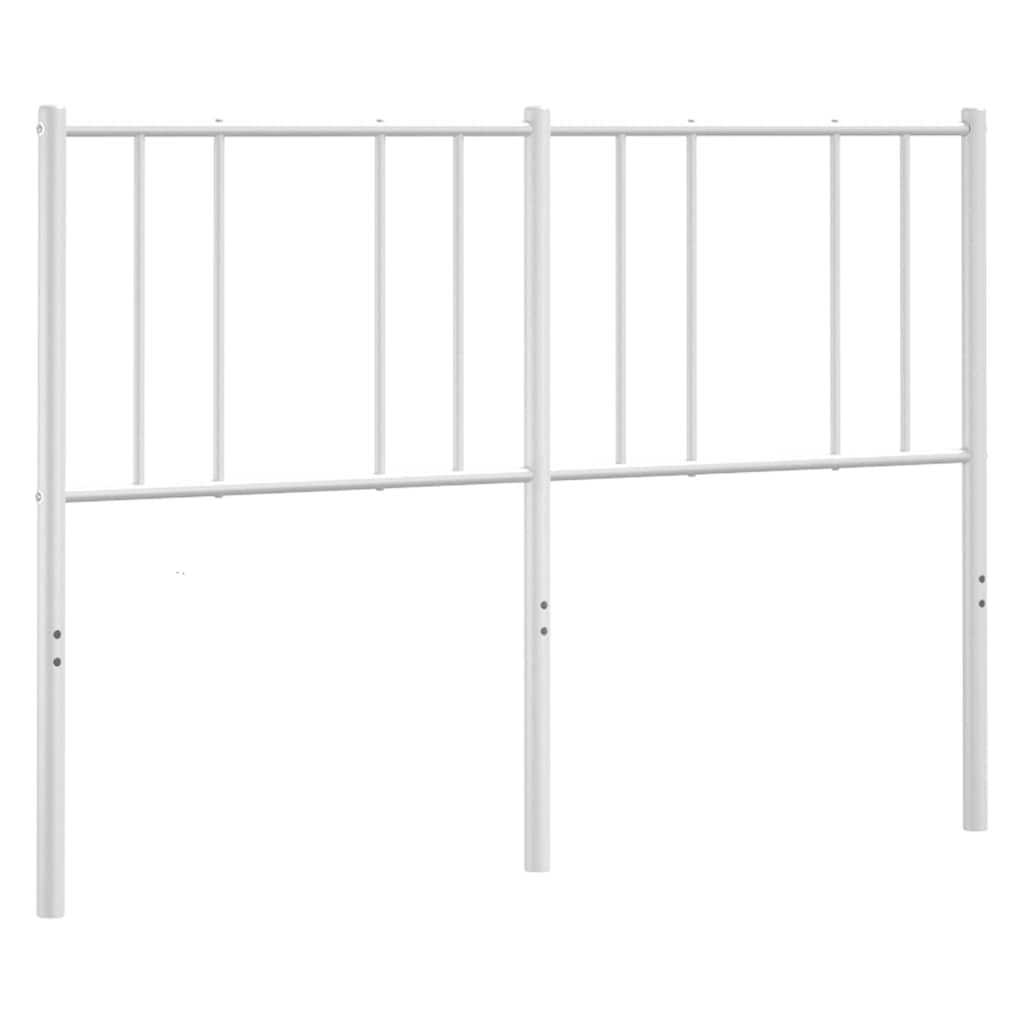 VidaXL Ersatz-Kopfteil Metall Weiß 120 cm