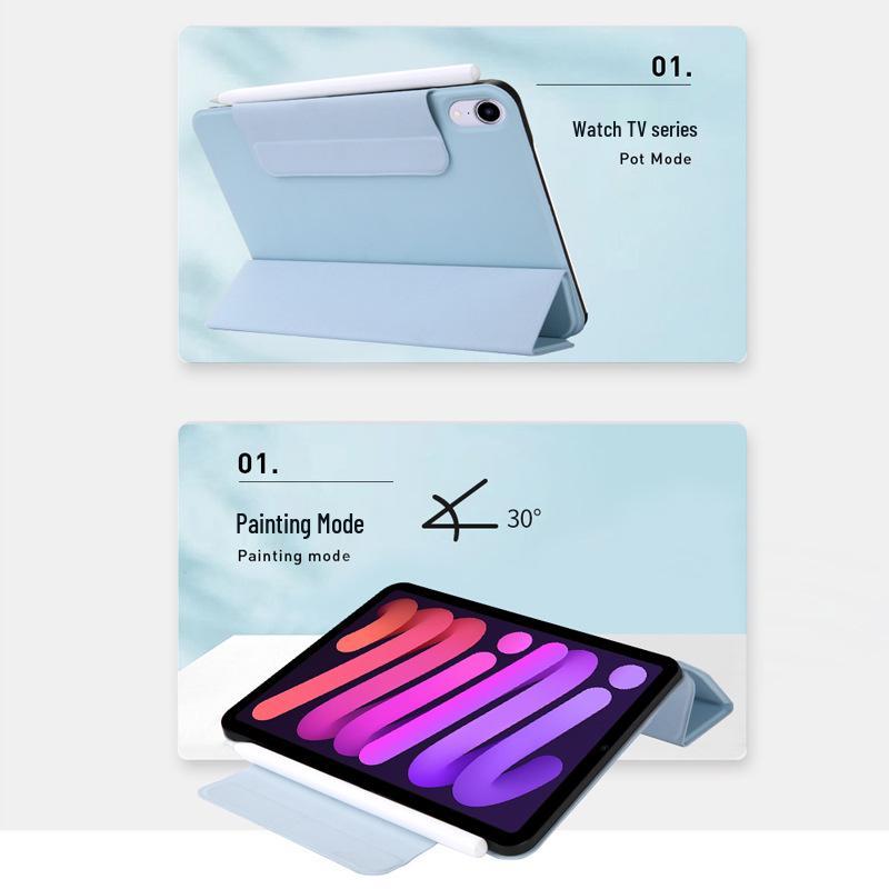 2025 iPad Air M3 Magnetic Leather Case, Double-Sided Clip, 12.9" for Air 4/5/6, MINI 6/7, Pro 11/13 Screens