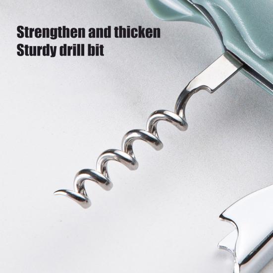3 in 1 Wine Opener, Portable Beer Cap Lifter And Foil Cutter, Lever Corkscrew with Non Slip Handle, Stainless Steel Worm, Kitchen Bar Tool
