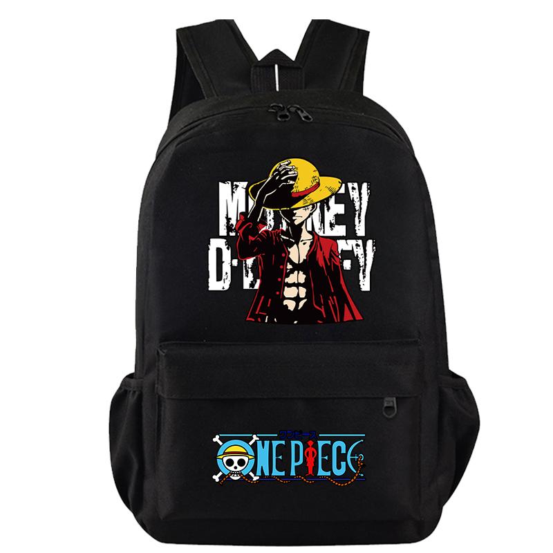 Anime One Piece Bag Large Capacity Sweet Soft Backpack for Boy Girl Children Teenager Back To School Bag Leisure Travel Bag College Canvas Bagpack