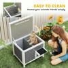 Outdoor Cat House Insulated with Openable Roof, Weatherproof Feral Cat Shelter for Rabbits, Cats, Grey