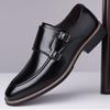 Nouvelle Tendance Luxe Hommes Noir Marron BUSINESS FORMEL Chaussures en Cuir habillées Homme Monk Mocassins Décontractés Chaussures de Mariage Retour à la Maison Bal