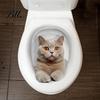 Selbstklebende Toilettenaufkleber 3D Cartoon Katze Toilettenaufkleber, Wasserdicht Süßes Tier Deckel Kreatives Sitzflächen Kunstaufkleber, Lustige Selbstklebende Badezimmerwand