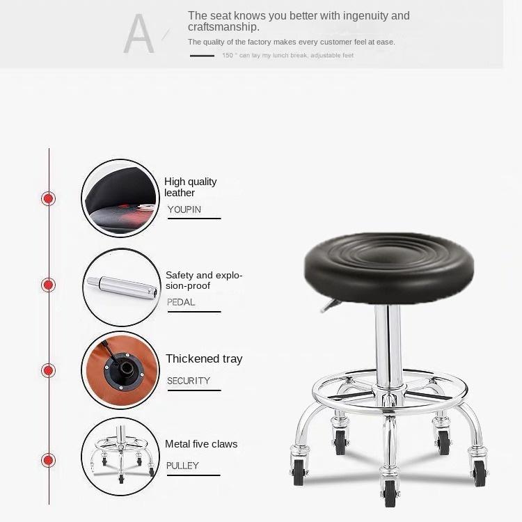 Luxury Hair Salon Special Pulley Beauty Stools Salon Modern Furniture Simple Barber Chairs Creative Bar Back Lifting Bar Chair