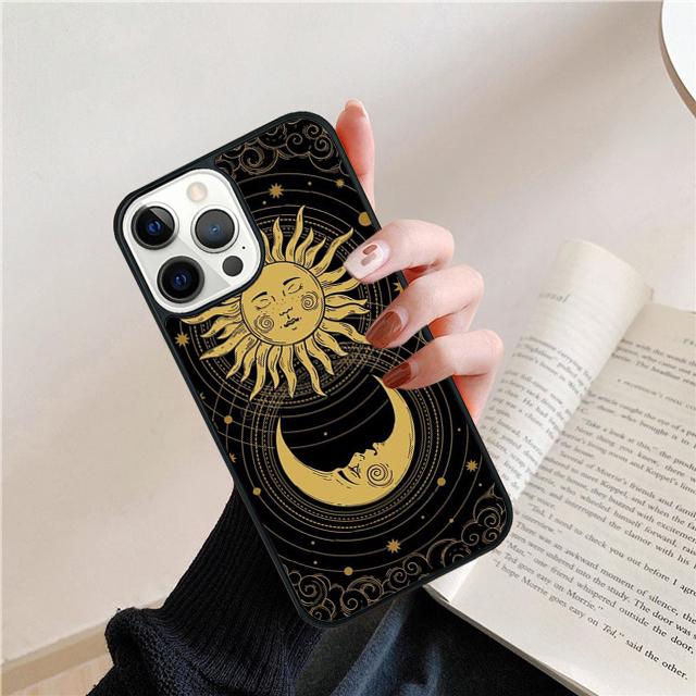 Sun Moon Face Coque Shell For iPhone 17 Air 15 16 14 13 12 Pro Max 11 Pro Max Plus Phone Case Cover