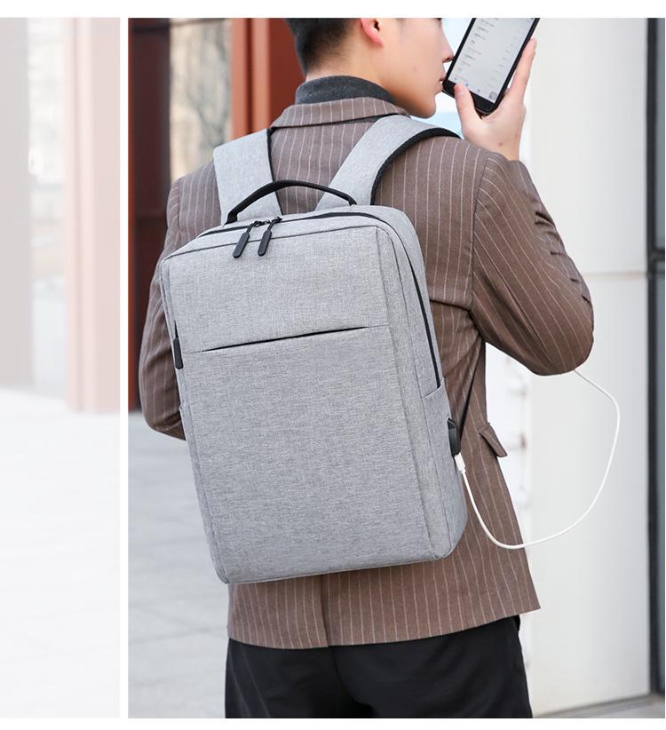 Cross-Border Business Computer Backpack with USB, 17.3" & 15.6" Sizes, Outdoor Use, Custom Logo Option