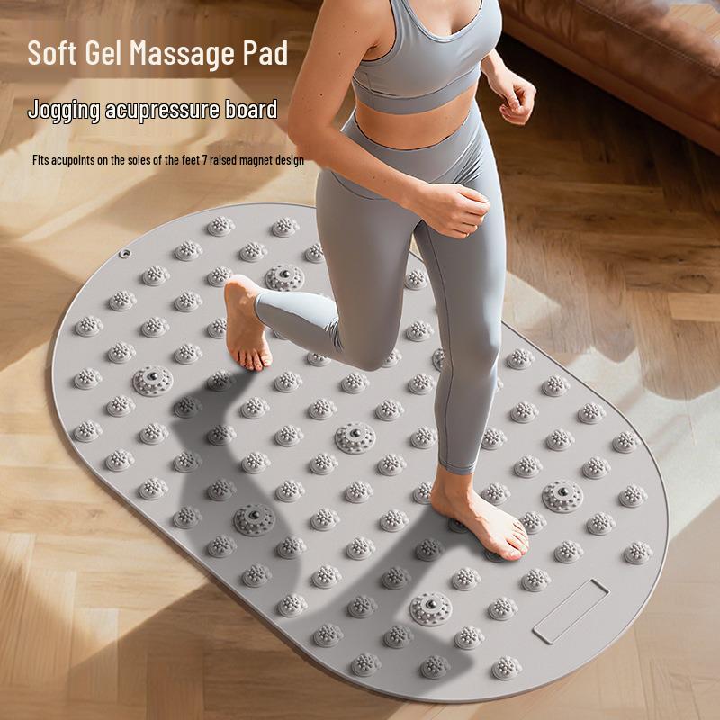 Elastic Silicone Acupressure Foot Massage Mat for Indoor Jogging