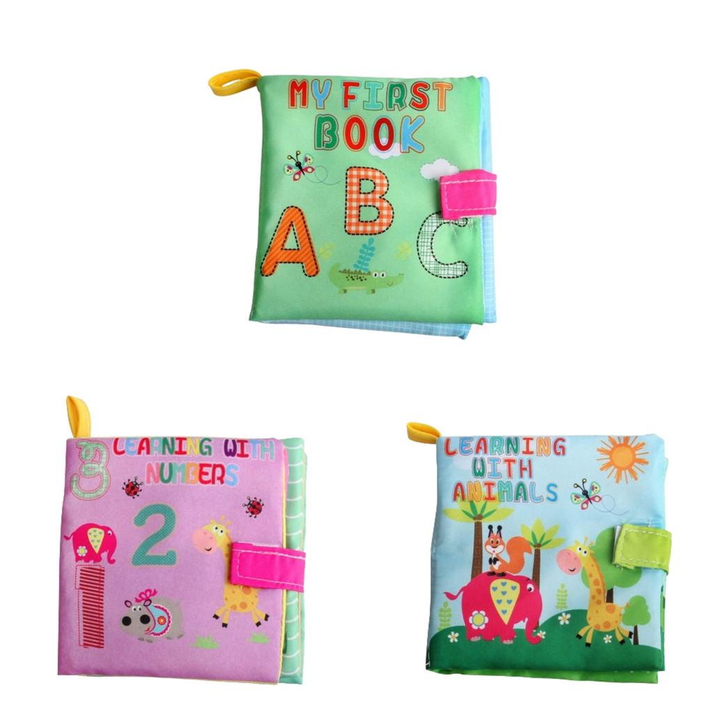 Baby 3D Stoffbuch Früherziehungsspielzeug mit Knisterpapier Geometrisches Design zur kognitiven Entwicklung
