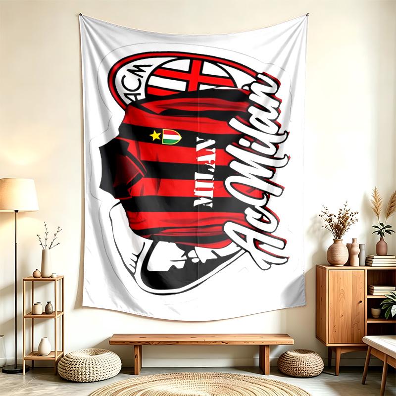 AC Milan (1) Tapestry Suitable For Decorating Homes Dorms And Bedrooms Soft To The Touch And A Perfect Gift For Friends And Family