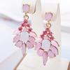 1 Pair Earrings Attractive Water Drop Shape Alloy Women Girls Ear Studs for Wedding