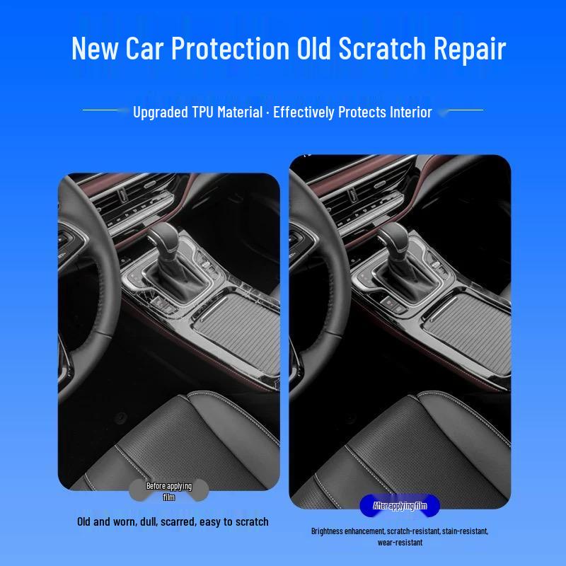 GAC Trumpchi M6 HD Interior Protective Film for Console, Dashboard, and Gear Shift.