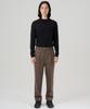 CONNECT KINLOCH Two-Puck Tapered Wool Twill Pants (Brown)