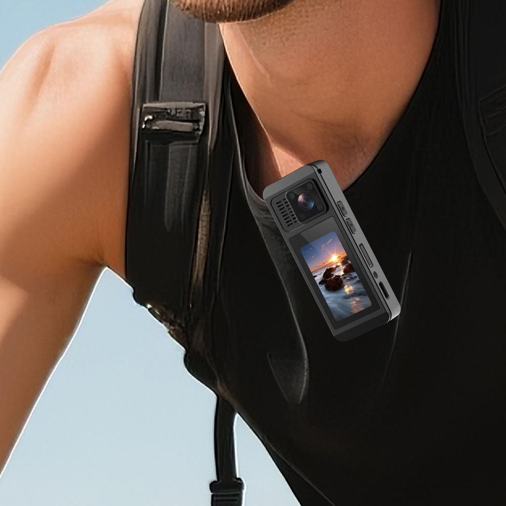 4K HD WiFi Mini Camera Color Screen Thumb Sports Camera 130 Degree Wide Angle Wearable Video Recorder for Cycling Horse Riding