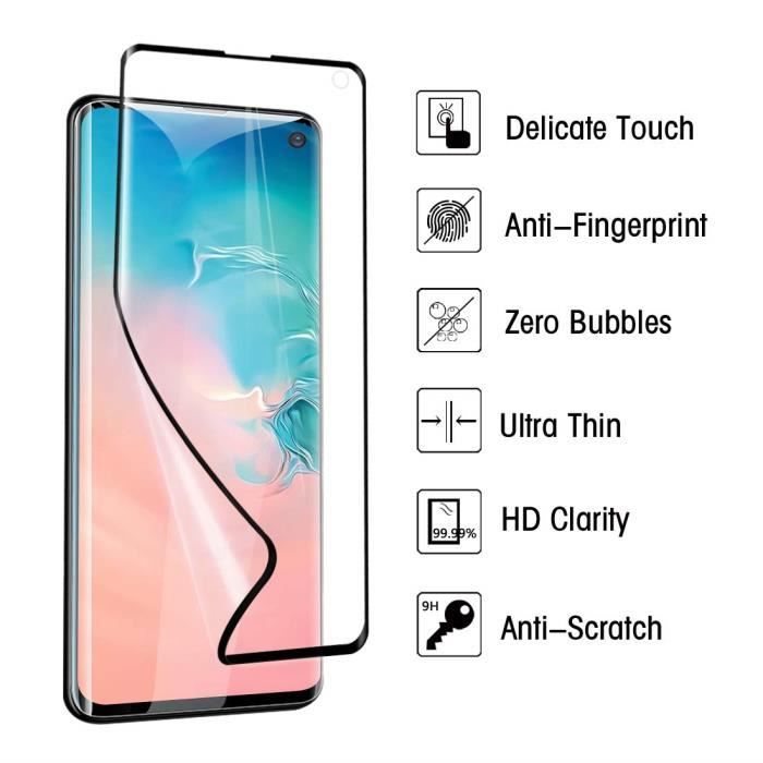 Film Protection Plastique Samsung Galaxy S10 - Protecteur Ecran Bord Nord Incurve Integral [Phonillico®]