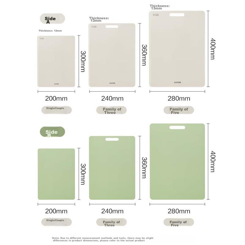 SUPOR (SUPOR) Imported Resin Cutting Board, Antibacterial Chopping Board, Household Raw And Cooked Separation Cutting Board, 30*20*1.2cm