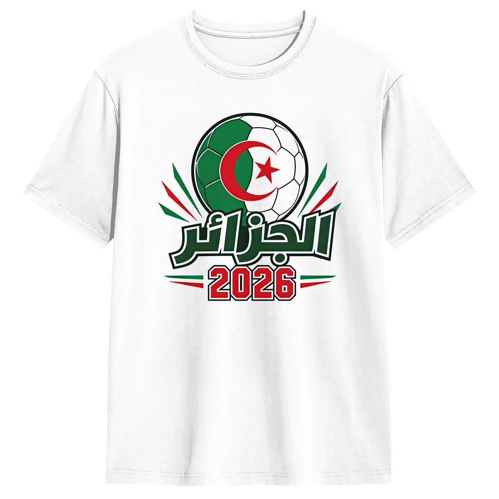Unisexs TShirt Algeria Algerian Flag 2026 Funny Pure Cotton Tee Shirt Short Sleeve T Shirts Round Collar Clothes Unique