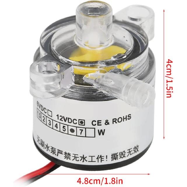 Brushless DC, Submersible, White Food Grade Brushless Submersible for Aquarium, Fountain, Small Fish Pond (6W)