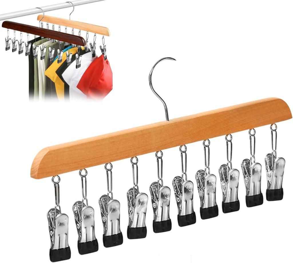 Hanging Closet Organizer 360&Deg; Rotating Multi Clip Hanger Space Saving Hanger Sturdy Portable Hanger For Rvs Dormitory