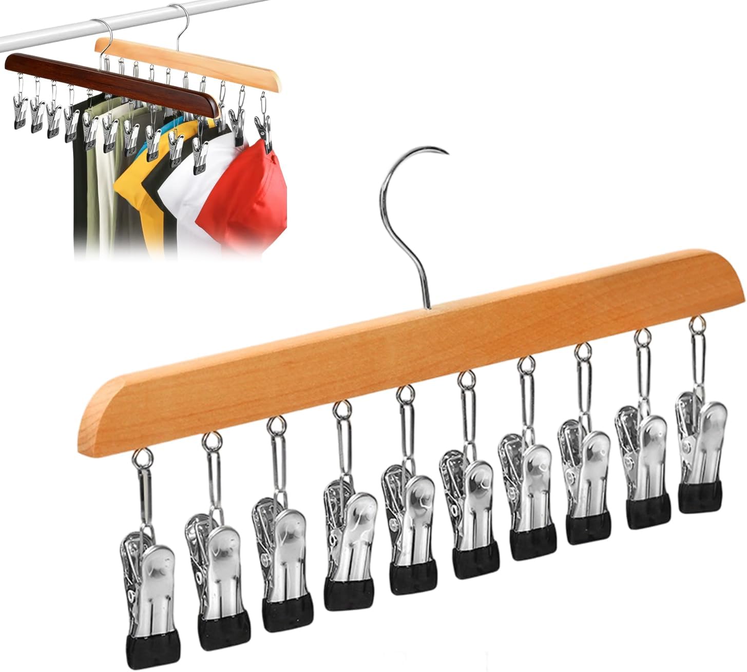 

Hanging Closet Organizer 360&Deg; Rotating Multi Clip Hanger Space Saving Hanger Sturdy Portable Hanger For Rvs Dormitory