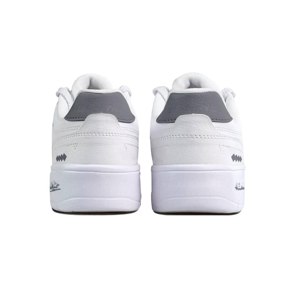 Li Ning Sycee Synthetic Leather Cushioning Low top Skateboard Shoes Men's White Gray AGCT339-6(Team1538-)