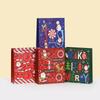 6/10pcs StoBag Christmas Party Paper Tote Bags Recyclable Gift Bags for Candy Cookies Classroom Exchange Winter Events