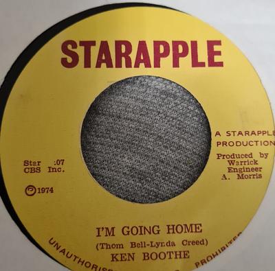 7inch Record KEN BOOTHE - I'm Going Home STAR07 Starapple 2009 Jamaica Reggae, Ska & Dub Used
