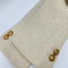 GUCCI 674332 Beige Gold Button Collarless Tweet Jacket Jacket 36 beigeUsed