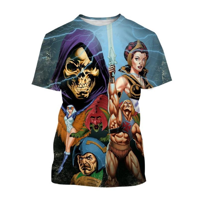 Camiseta De Manga Corta Con Estampado 3D Para Niños,camisa De Anime De Dibujos animados,He-Man,Universe Master,informal,