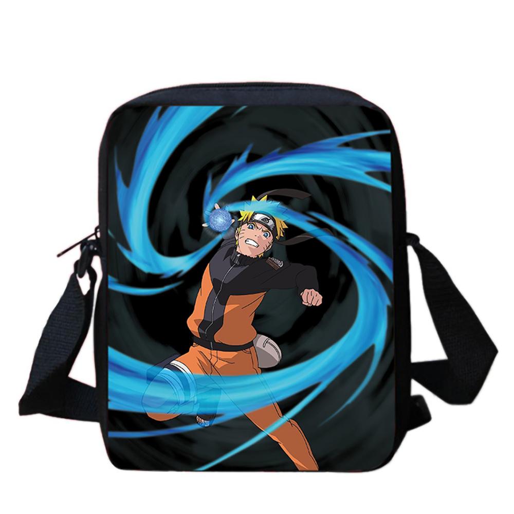 NARUTO Anime Kids Crossbody Bag,Lightweight&Durable, Adjustable Straps,Secure Zipper,for School & Daily Use,for Boys&Girls 5-11