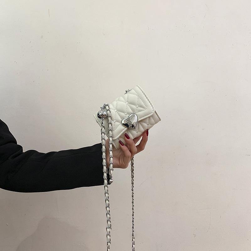 

Сумка 2025 года, новая модная женская сумка через плечо Xiaoxiangfeng, цепочка Premium Sense, одно плечо, ромб, маленькая квадратная сумка, багаж