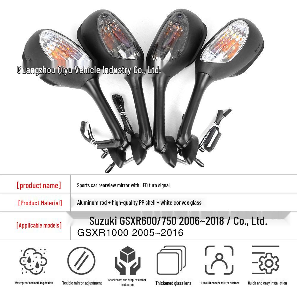 Rearview Mirror for Suzuki GSXR600/750 K11 & GSXR1000 K9 (2009-2013 Models)