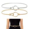 Metal Female Waist Belts Spring Chain Belt Simple Waistband  For Women