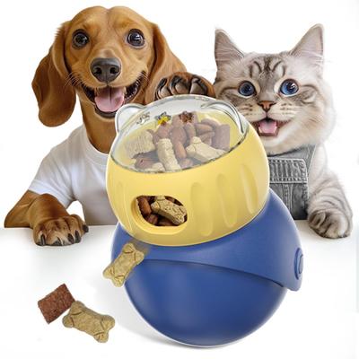 Brinquedo para Gato LLiKZio, Jogo Solitário, Bola para Gato, Brinquedo em Movimento, Brinquedo Educacional Ascendente em Forma de Coruja, Dispensador de Petiscos com Orifícios de Dispensa Ajustáveis,
