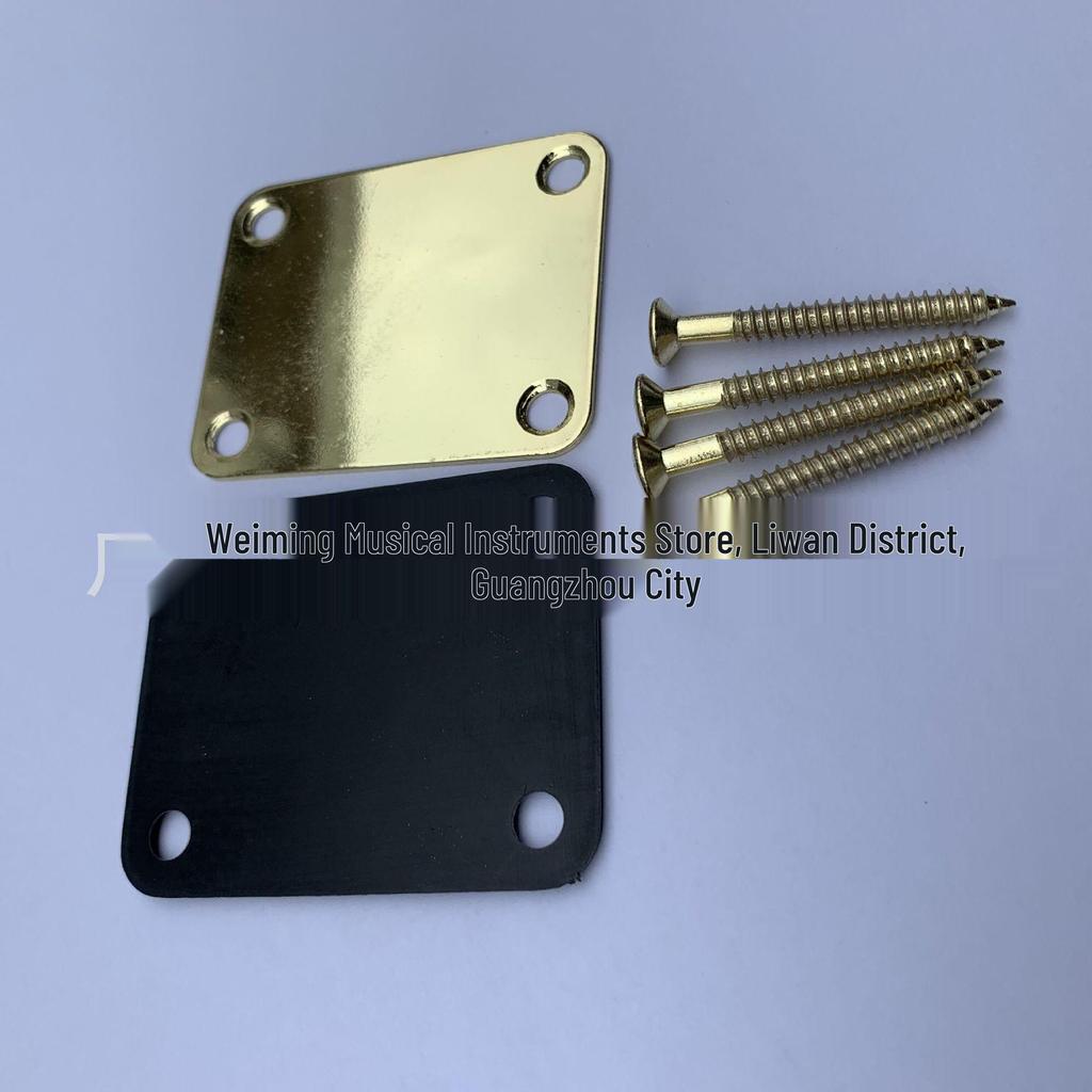 Silver Black Steel Neck Connection Plate for ST Electric Guitar