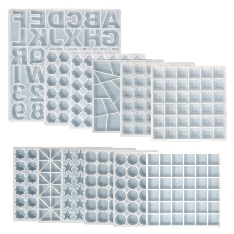 Harzschalenform, Untersetzer-Silikonform, Zahlen-Buchstaben-Epoxidform für Harzguss, Heimdekoration, Schmuck-Gießform