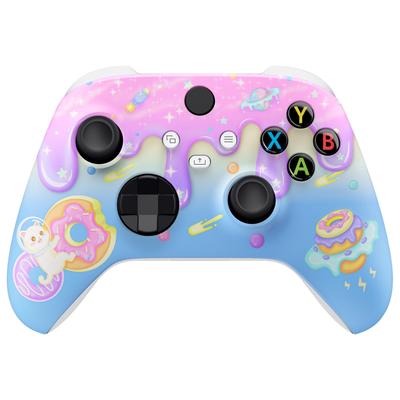 eXtremeRate Custom Faceplate Shell for Xbox Series Cute Design Soft Touch Cover Front Housing for Xbox Series and Xbox Controller Not Included Donut