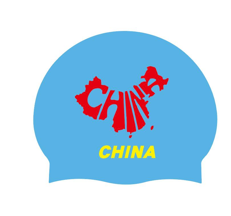 Women's Long Hair Silicone Swim Cap with Racing Pattern for Large Sizes